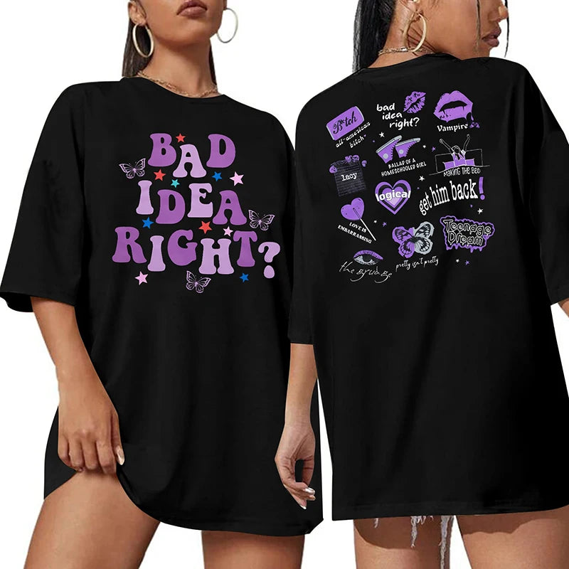 Camisa Olivia Rodrigo Oversized Bad Idea Right